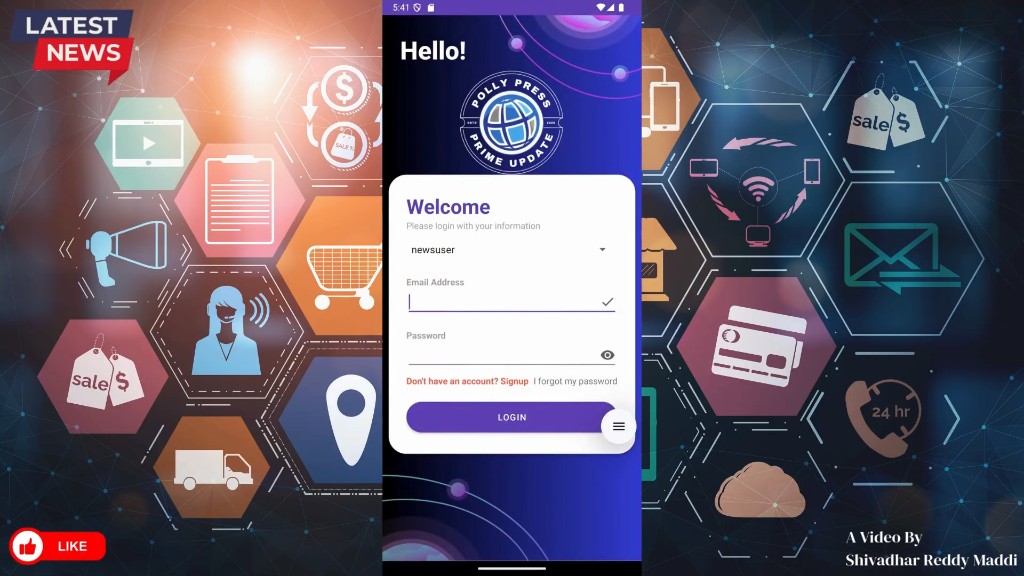 Polly Press — Android News Application project preview
